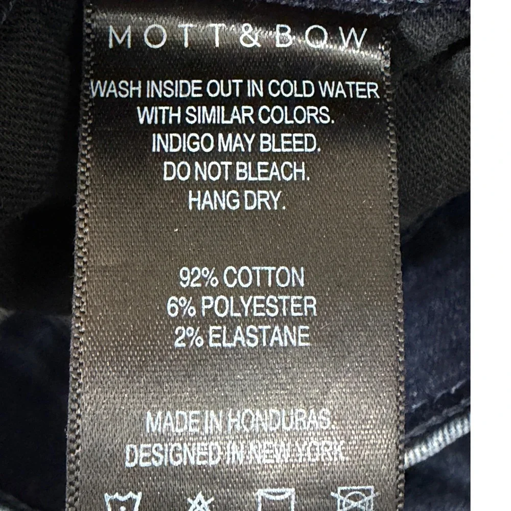 Mott & Bow Staple Slim Fit Jeans Mens 30x30 Dark Indigo Blue Stretch Denim Pants